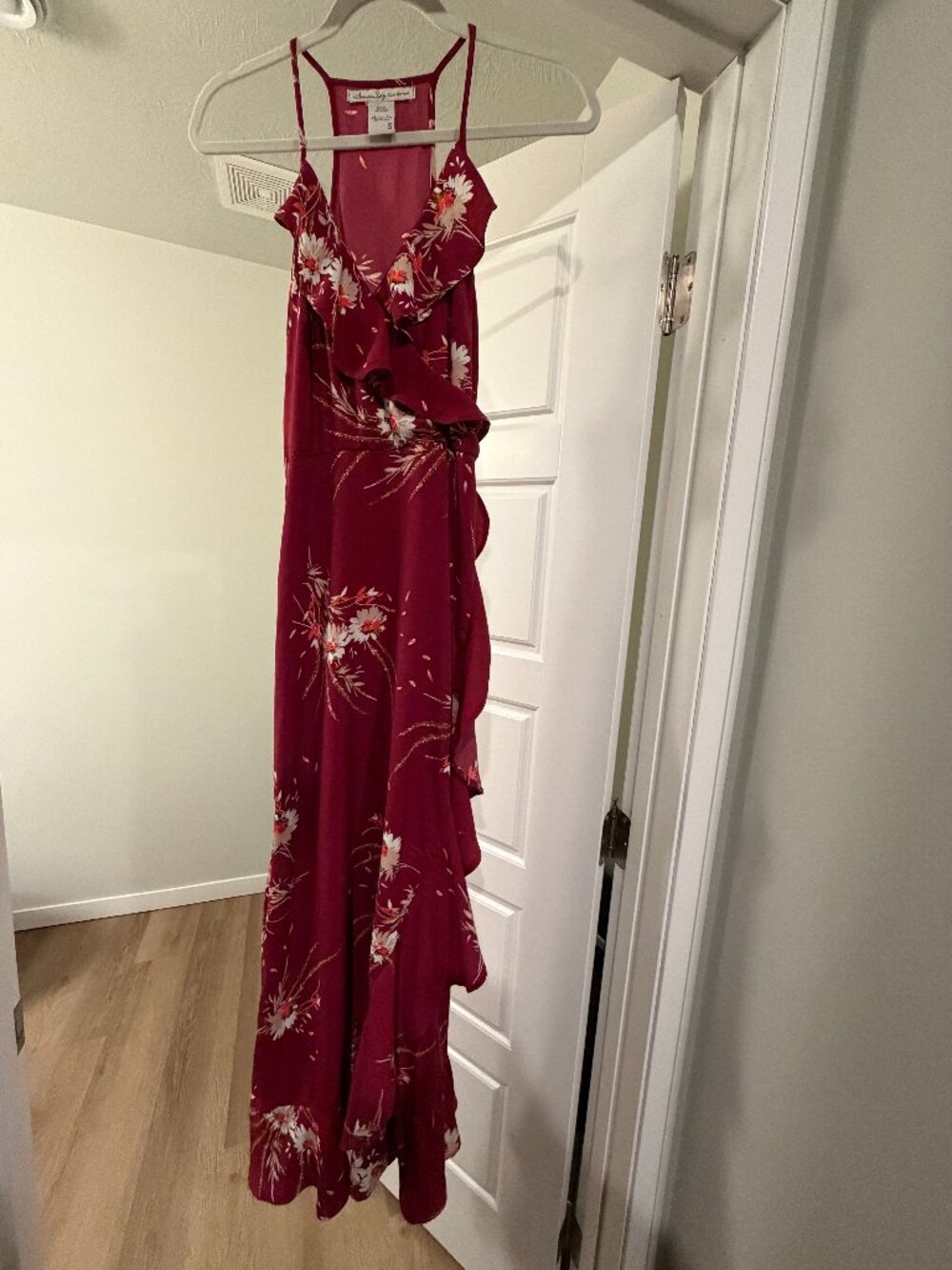 American Rag light red faux wrap dress
